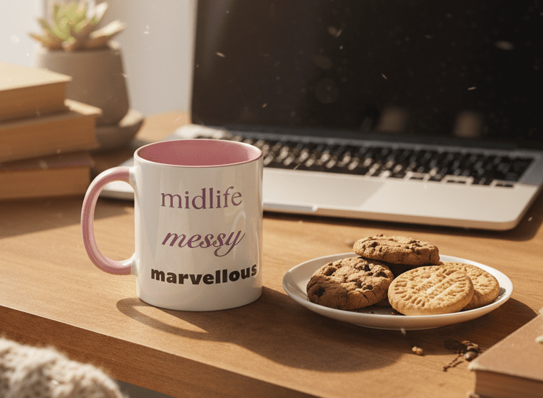 'Midlife Messy Marvellous' luxe ceramic mug